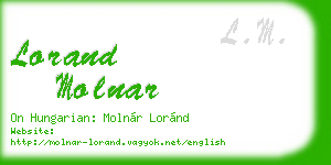 lorand molnar business card